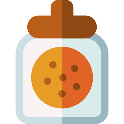 tarro de galletas Basic Rounded Flat icono