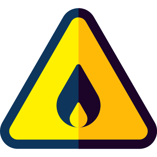 entzündliches schild Basic Rounded Flat icon