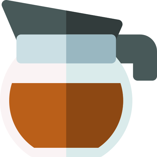 koffiepot Basic Rounded Flat icoon