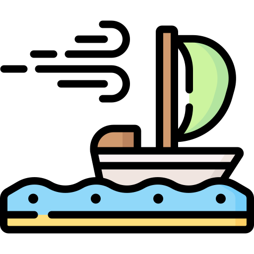 bateau à voile Special Lineal color Icône