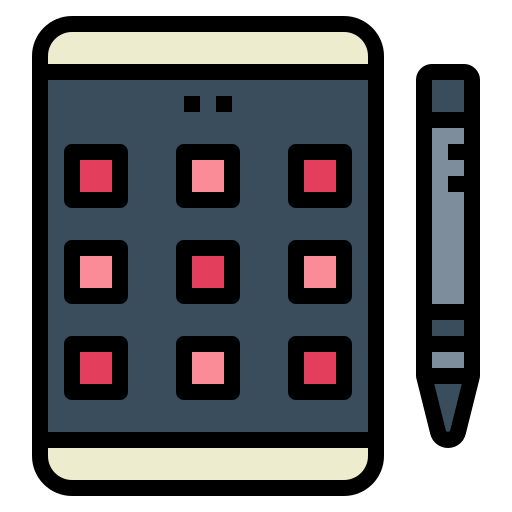 tableta Smalllikeart Lineal Color icono