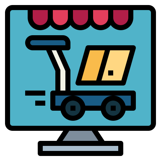 Online shopping Smalllikeart Lineal Color icon