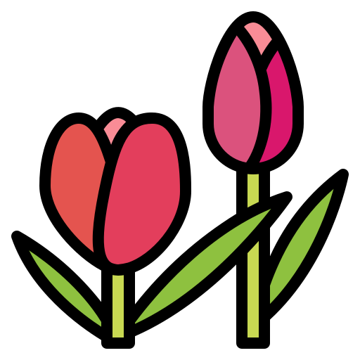 tulipan Smalllikeart Lineal Color ikona