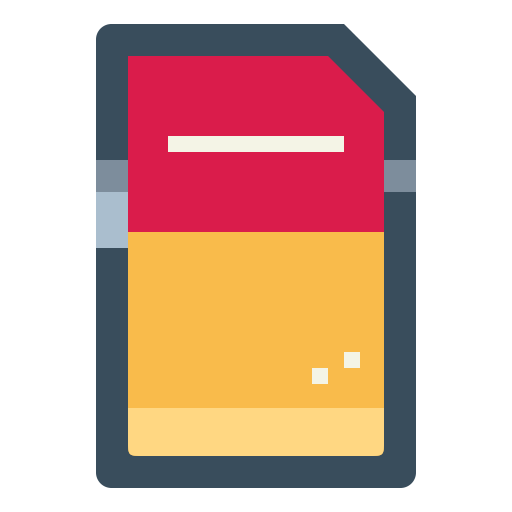 메모리 카드 Smalllikeart Flat icon