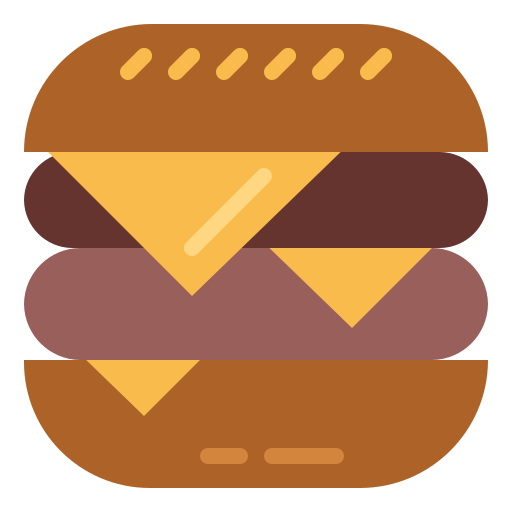 hamburguesa con queso Smalllikeart Flat icono