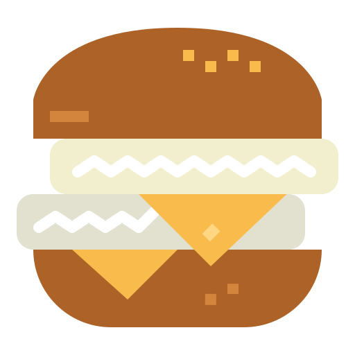 burger Smalllikeart Flat Icône