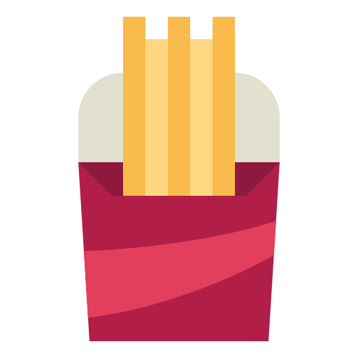 pommes frittes Smalllikeart Flat icon