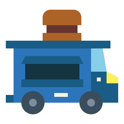 camión de comida Smalllikeart Flat icono