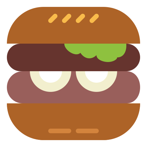 hamburger Smalllikeart Flat ikona