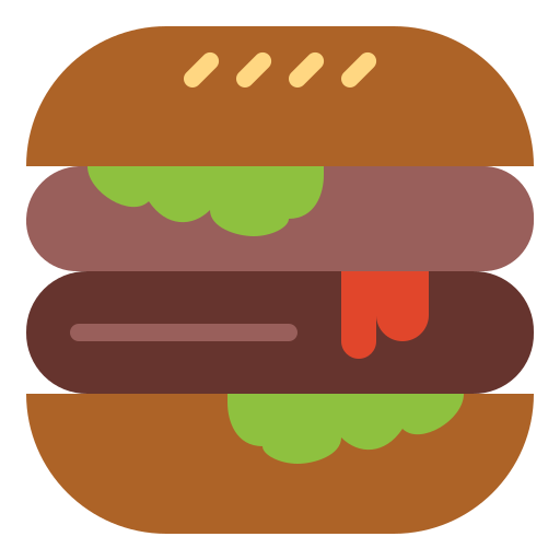 hamburger Smalllikeart Flat icon