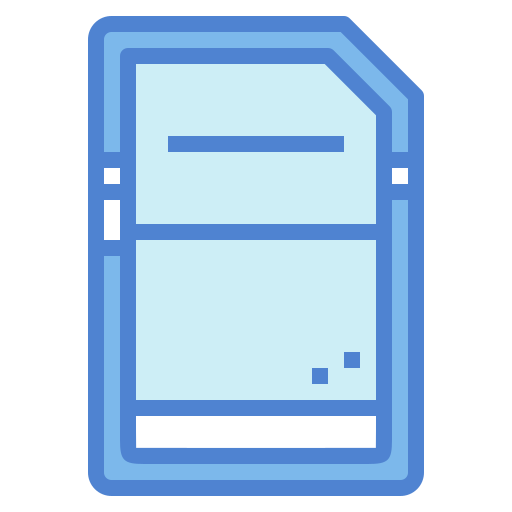 Memory card Generic Blue icon