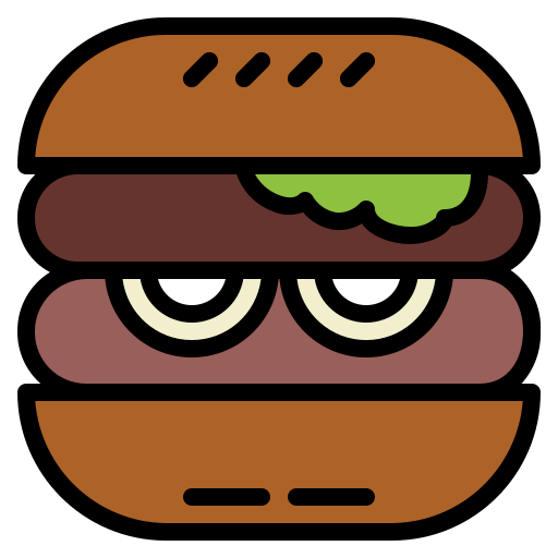 Hamburger Smalllikeart Lineal Color icon
