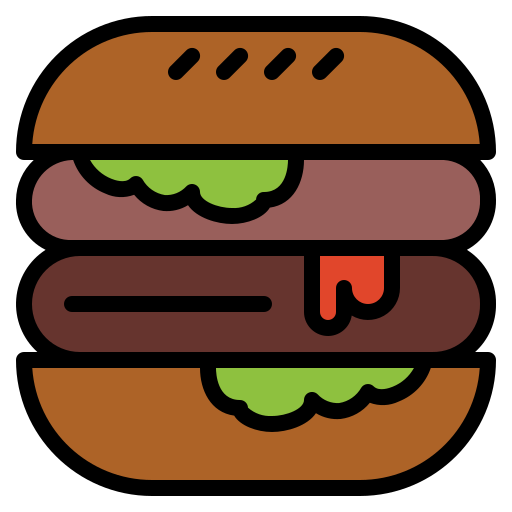 ハンバーガー Smalllikeart Lineal Color icon