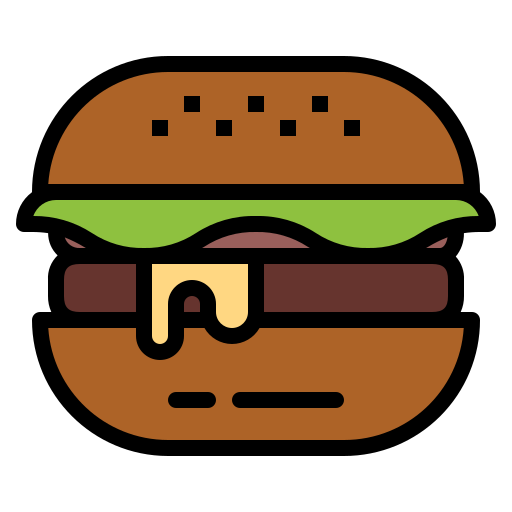 hamburger Smalllikeart Lineal Color icona
