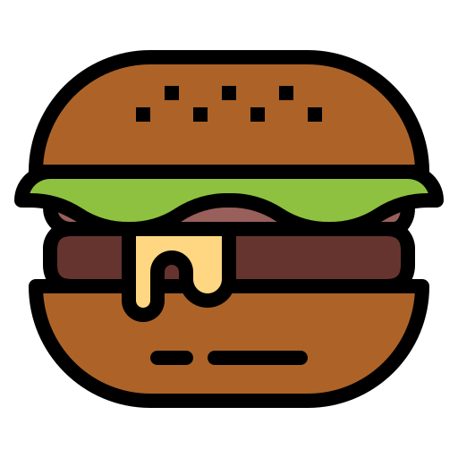 Hamburger Smalllikeart Lineal Color icon