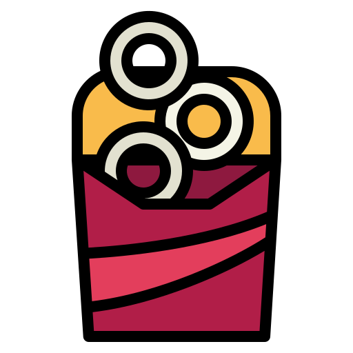 Onion ring Smalllikeart Lineal Color icon