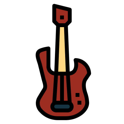 Bass guitar Smalllikeart Lineal Color icon