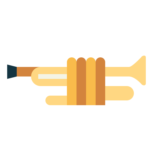 Trumpet Smalllikeart Flat icon