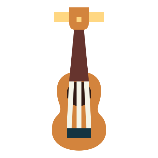 ukulele Smalllikeart Flat Ícone