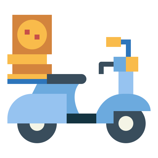 Food delivery Smalllikeart Flat icon