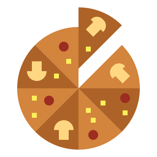pizza Smalllikeart Flat icono