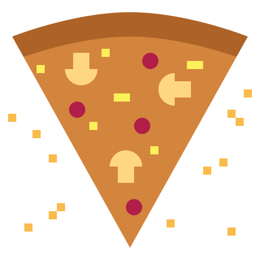pizza Smalllikeart Flat icoon