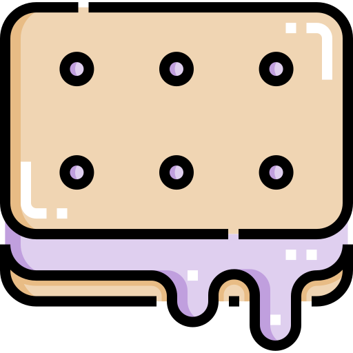 Ice cream sandwich Detailed Straight Lineal color icon