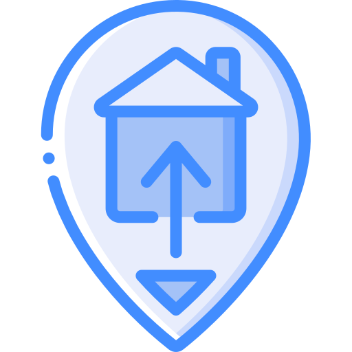 kaart aanwijzer Basic Miscellany Blue icoon