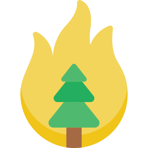 Forest fire Basic Miscellany Flat icon
