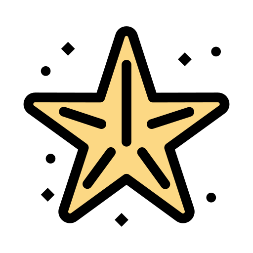 estrella de mar Flatart Icons Lineal Color icono