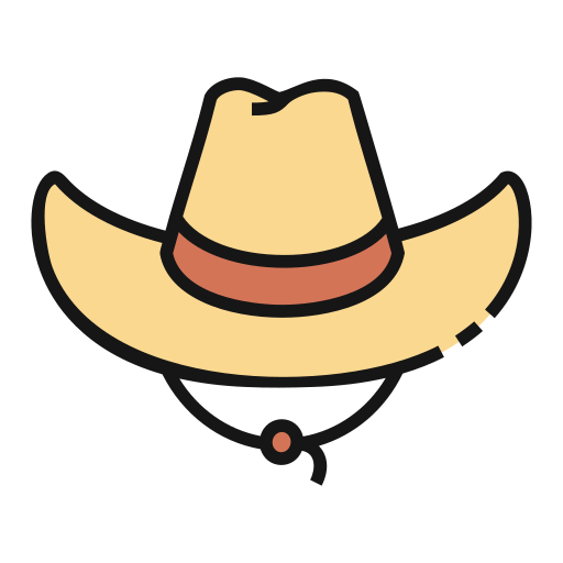 cowboyhoed Generic Outline Color icoon