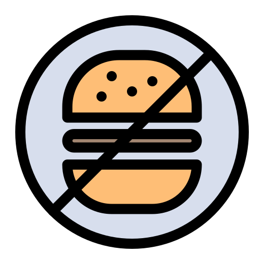 bez fast foodów Flatart Icons Lineal Color ikona