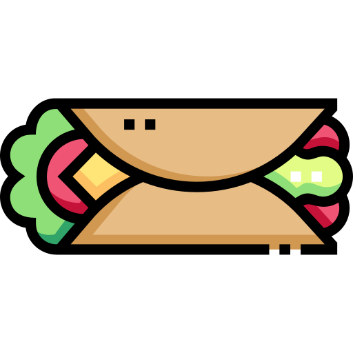 burrito Detailed Straight Lineal color ikona