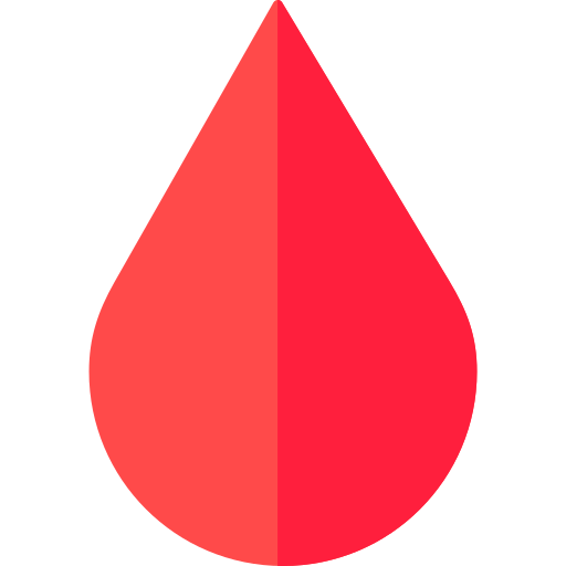 kropla krwi Basic Rounded Flat ikona