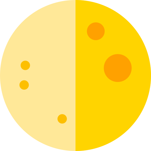 luna piena Basic Rounded Flat icona