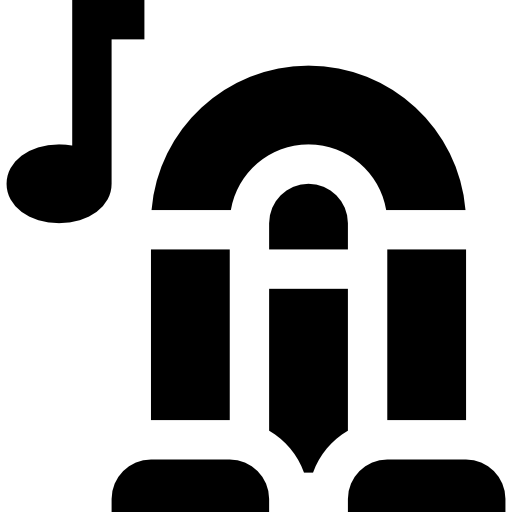 tocadiscos tragamonedas Basic Straight Filled icono
