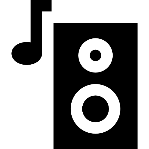 altavoces Basic Straight Filled icono