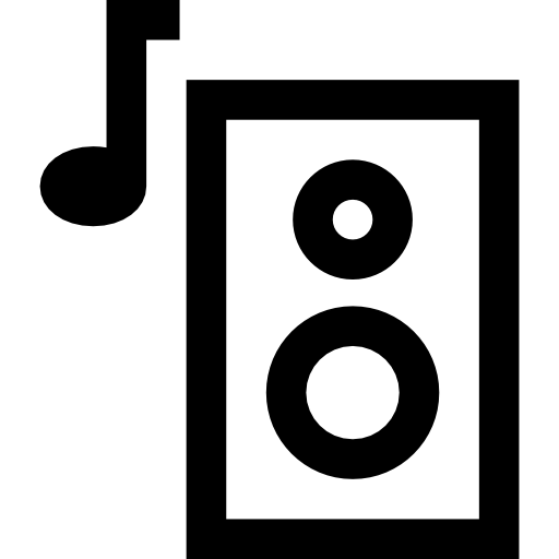 głośniki Basic Straight Lineal ikona