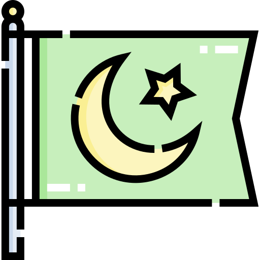 이슬람 Detailed Straight Lineal color icon