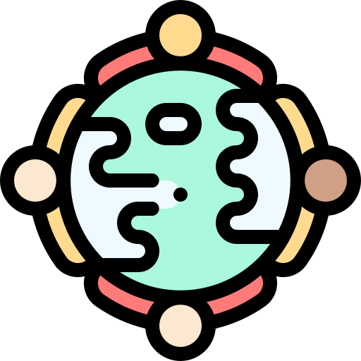 세계적인 Detailed Rounded Lineal color icon