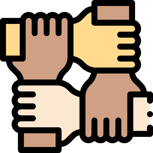 Holding Hands Detailed Rounded Lineal color icon