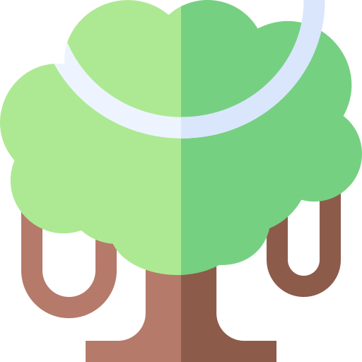arbre Basic Straight Flat Icône