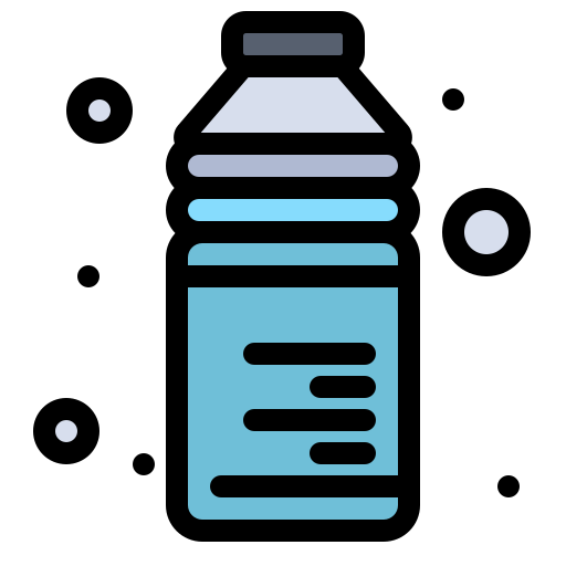 bouteille d'eau Flatart Icons Lineal Color Icône