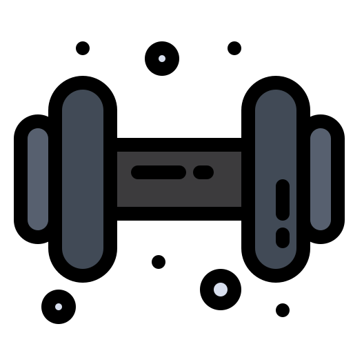 Dumbell Flatart Icons Lineal Color icon