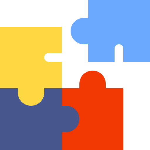 Puzzle piece Basic Straight Flat icon