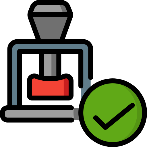 Stamp Basic Miscellany Lineal Color icon