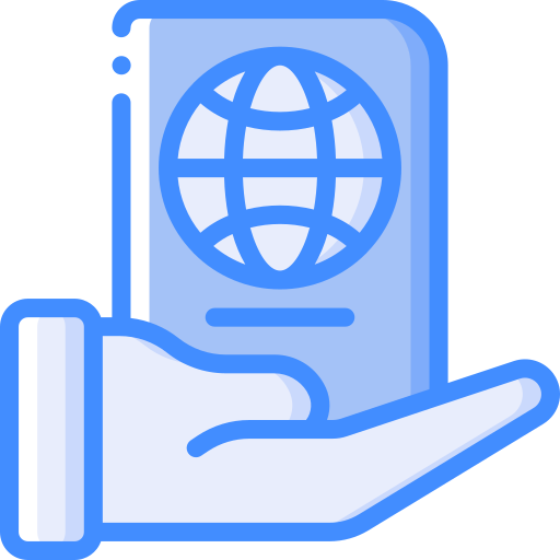 여권 통제 Basic Miscellany Blue icon