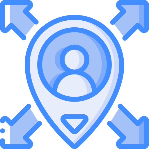 위치 Basic Miscellany Blue icon