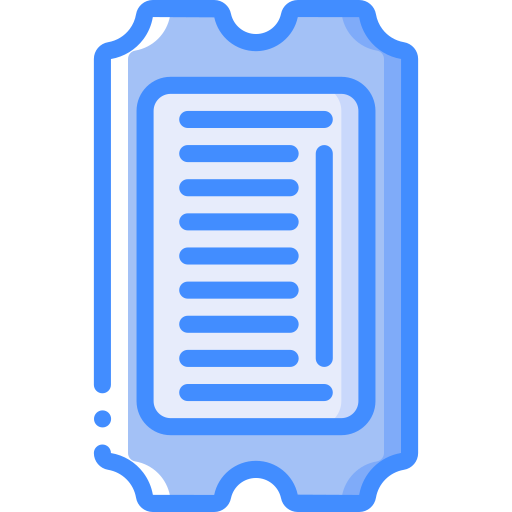 티켓 Basic Miscellany Blue icon