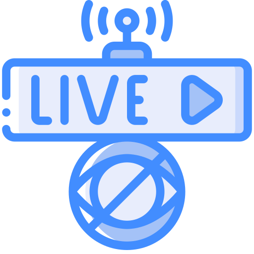 live-streaming Basic Miscellany Blue icon